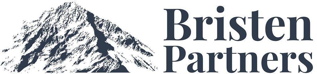 Логотип Bristen Partners, силуэт горы рядом с названием компании