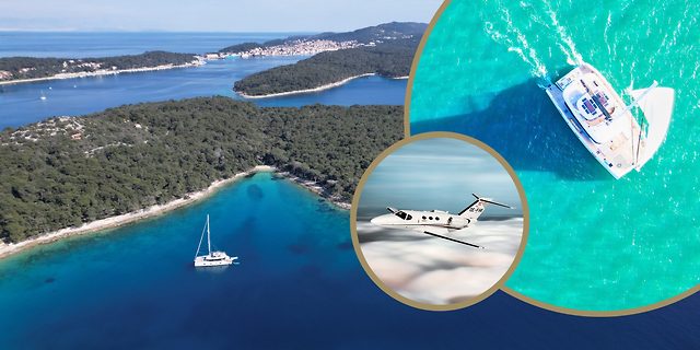 Prolunga la tua estate fino a settembre con un noleggio di una settimana a bordo del catamarano Sunreef 80 'Nala One' in Croazia, completo di trasferimenti in jet privato fino allo yacht.